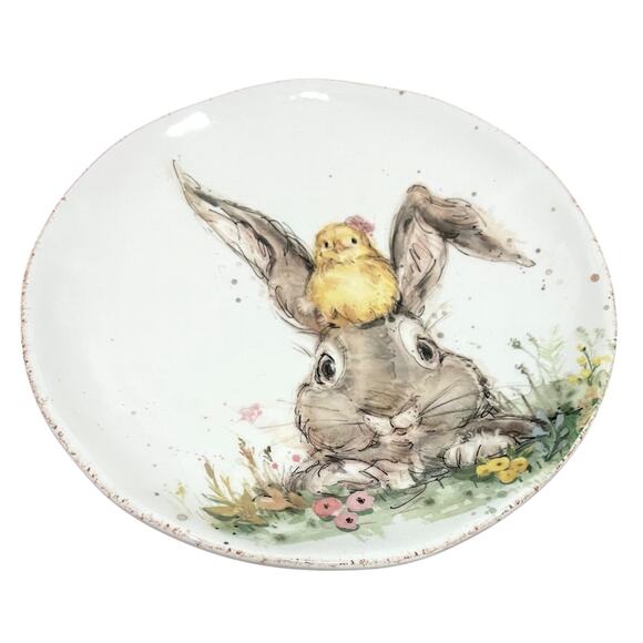 Southern Living Salad Plate Set of 4 Bunny Daisy-Lily-Tucker- 8” Dessert Easter - Picture 6 of 9